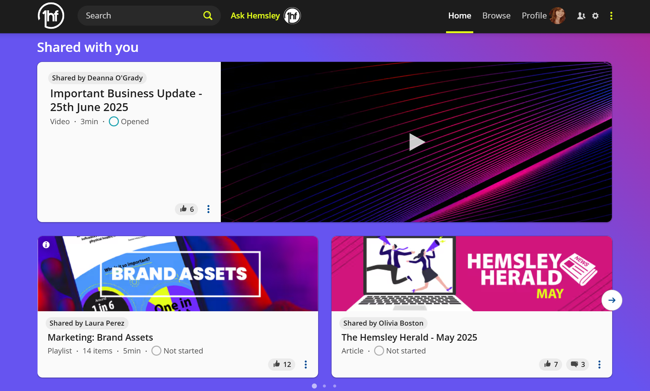 1HF homepage