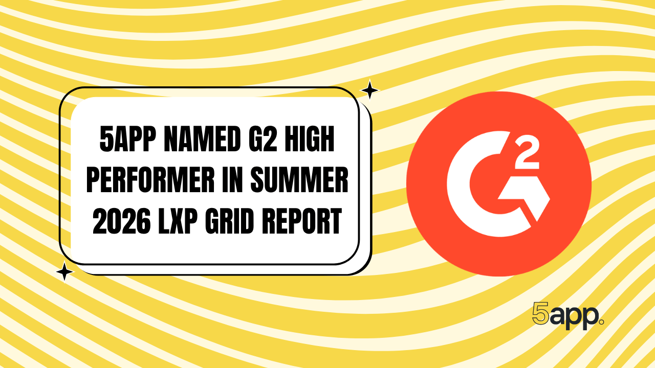 5app named G2 High Performer in Summer 2026 LXP Grid Report