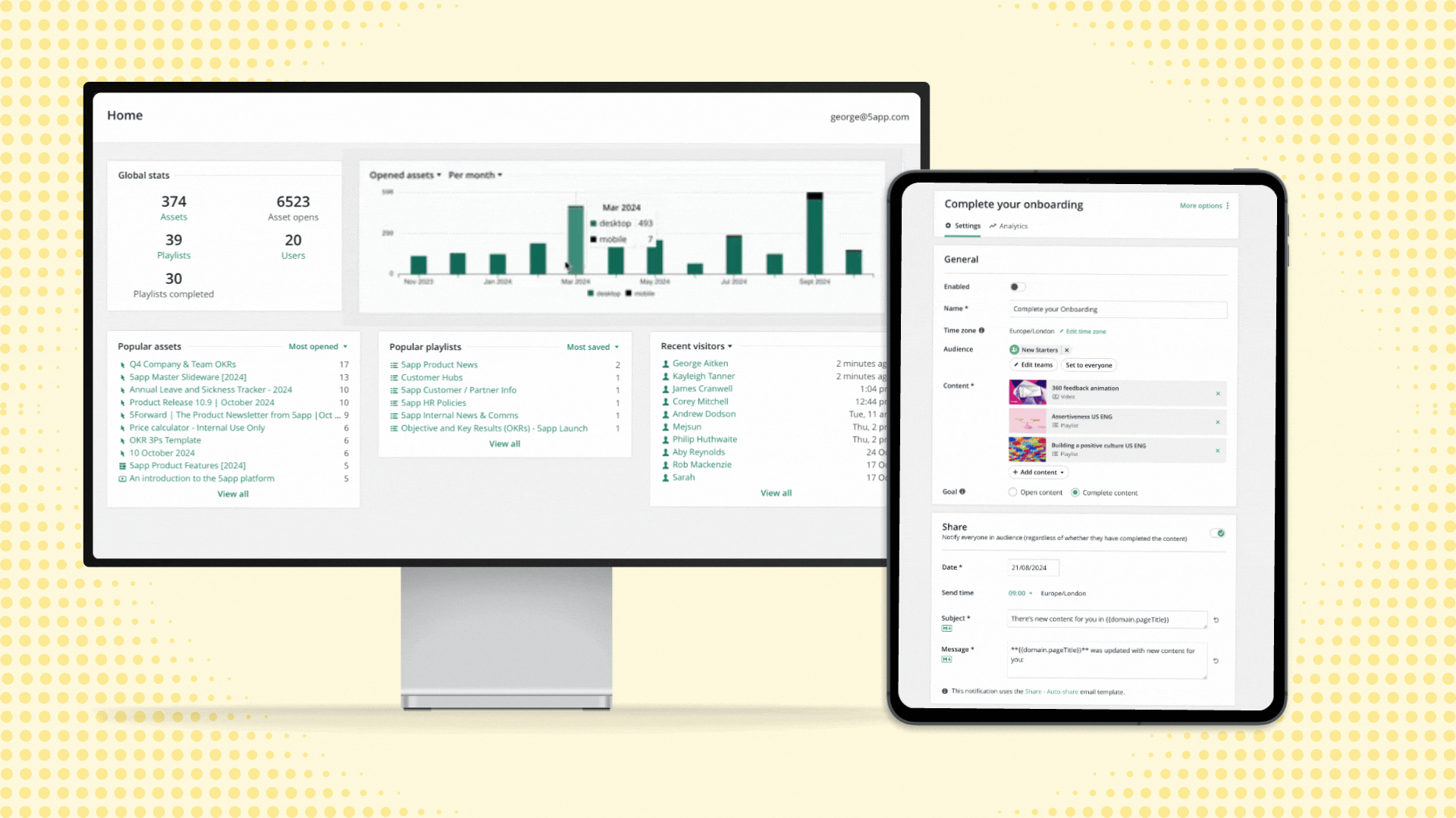 Automating comms in 5app platform