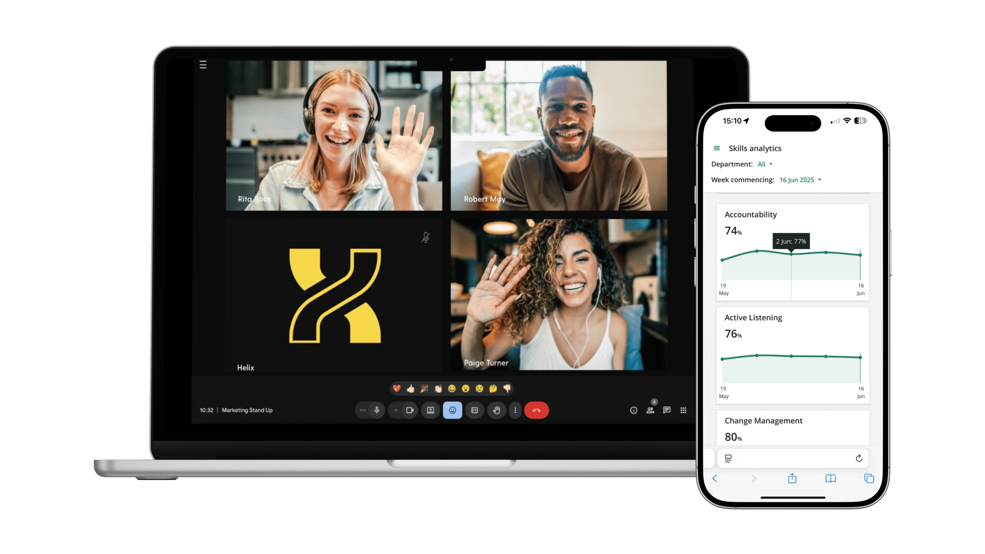 Helix - skills intelligence app on desktop and mobile Helix - skills intelligence app on desktop and mobile