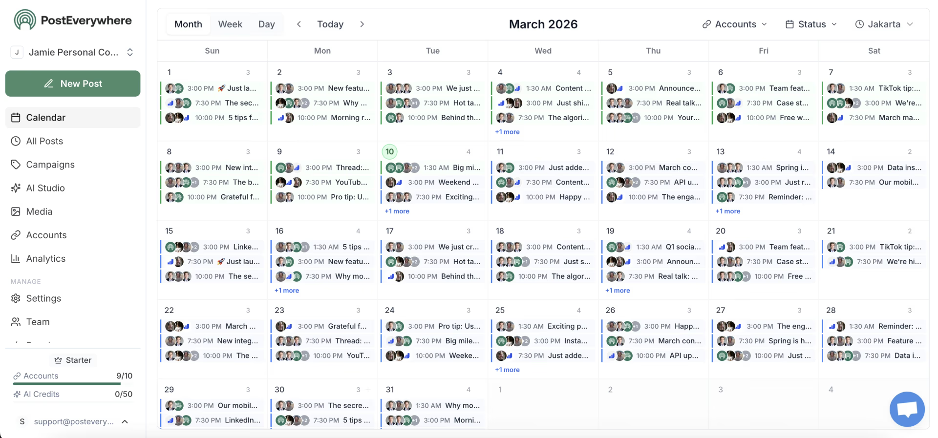 PostEverywhere calendar