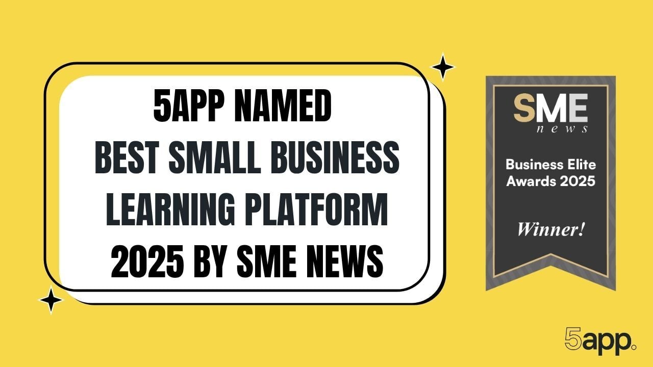 5app named Best Small Business Learning Platform by SME News