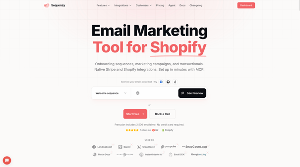 Sequenzy AI-powered email marketing platform