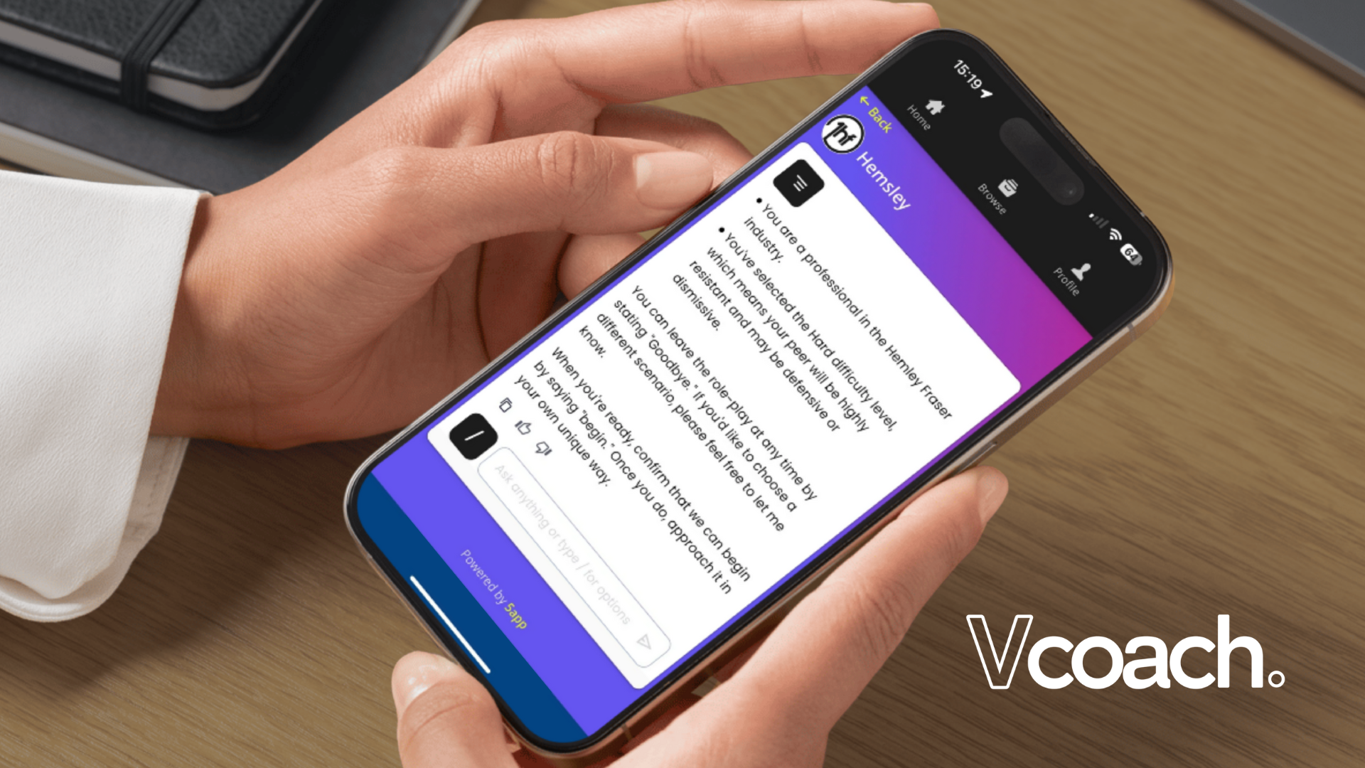 VeeCoach - Hemsley mobile